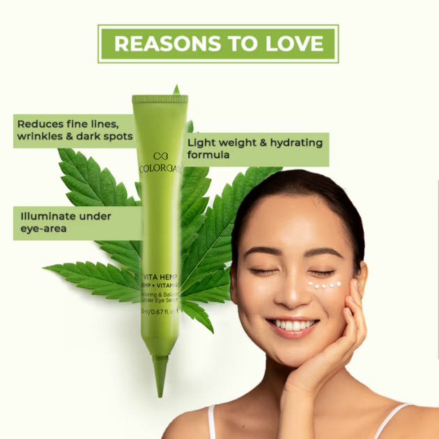 Colorbar Vita Hemp Restoring & Balancing Under Eye Serum (20ml) - Image 5