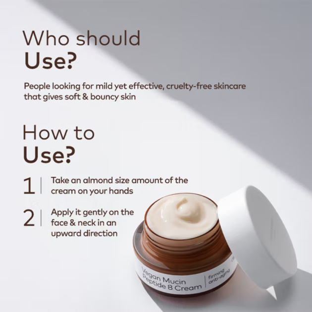 The Face Shop Alltimate Vegan Mucin 8 Peptide Cream - Anti Aging Korean Moisturizer with No Snails (50ml) - Image 5