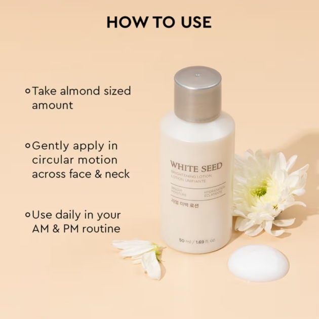 The Face Shop White Seed Brightening Lotion - Korean Moisturizer With Niacinamide for Even Skin Tone (50ml) - Image 5