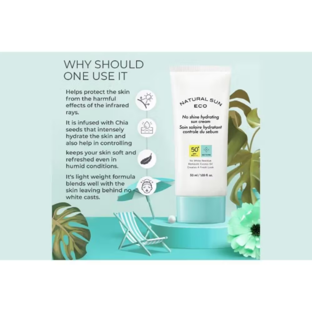 The Face Shop Korean Hydrating, Oil Free Sunscreen SPF 50+ PA++++ for Matte Finish & No White Cast (50ml) - Image 5