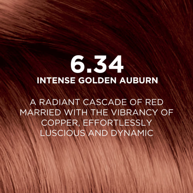 L'Oreal Paris Excellence Fashion Hair Color - Shade 6.34 Intense Golden Auburn (172ml) - Image 5