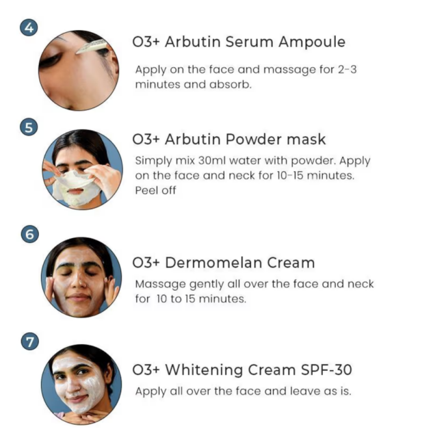 O3+ Shine & Glow Facial Kit For Instant Glow (32gm+6ml) - Image 5
