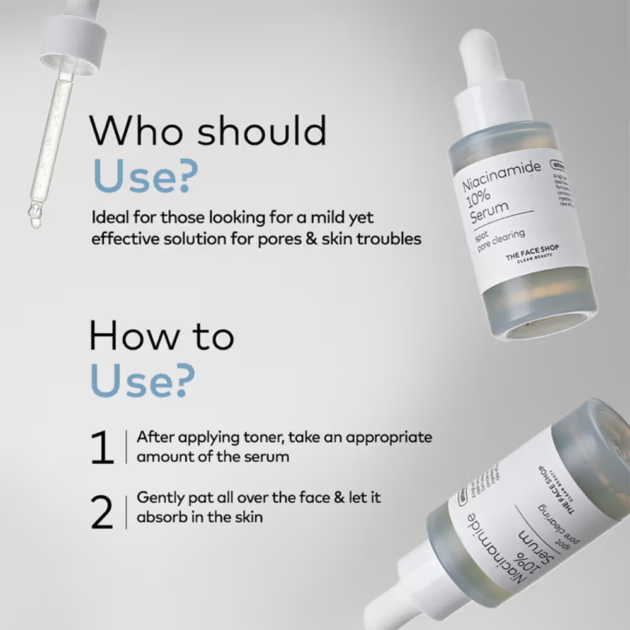 The Face Shop Alltimate Niacinamide 10% Korean Serum - Reduces Oil & Minimizes Pores, for Oily Skin (30ml) - Image 5