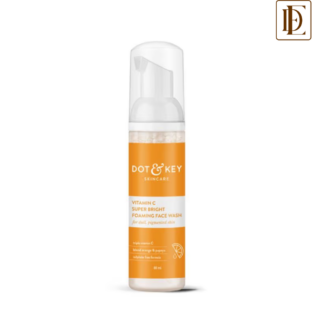 Dot & Key Vitamin C Super Bright Foaming Face Wash For Glowing Skin, Oily & Dry Skin, Sulphate Free (80ml)