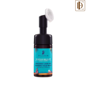 Pilgrim Jeju Volcanic Lava Foaming Face Wash with Brush for Acne Skin (120ml)