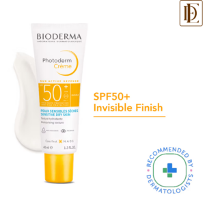 Bioderma SPF 50+ Sunscreen Invisible Photoderm Creme For Normal To Dry Senstive Skin No White Cast (40ml)