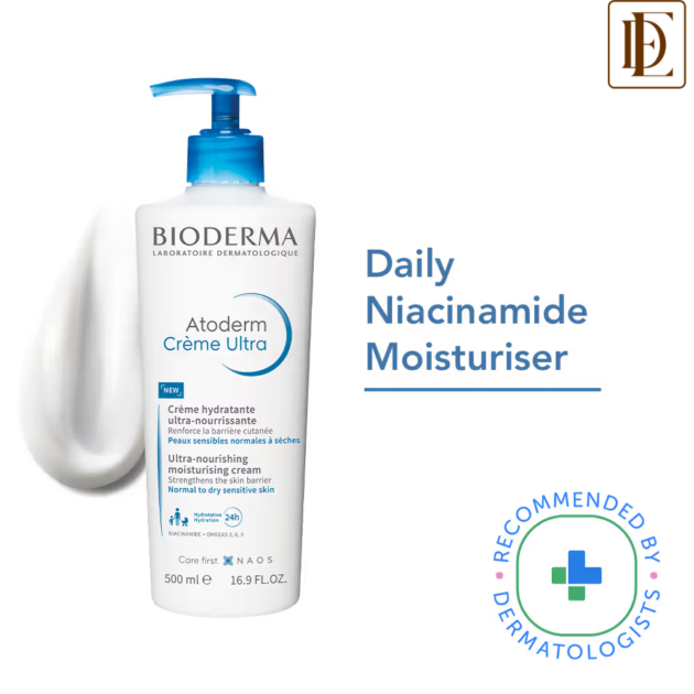 Bioderma Niacinamide Moisturizer - Atoderm Creme Ultra-Boosts Hyaluronic Acid, Ceramides
