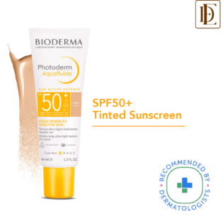 Bioderma SPF 50+ Tinted Sunscreen - Photoderm Aquafluide Claire Sunscreen - Active Sun Defence (40ml)