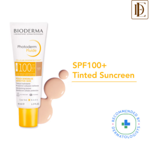 Bioderma SPF 100+ Tinted Sunscreen - Photoderm Aquafluide Claire With UVA Protection (40ml)