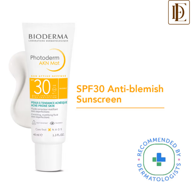 Bioderma SPF 30 Anti Blemish Sunscreen - Photoderm AKN Mat For Combination To Acne-Prone Skin (40ml)