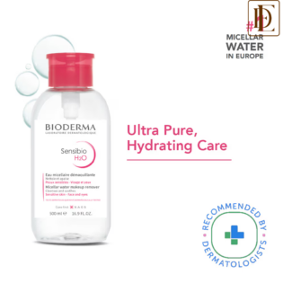 Bioderma Micellar Water Sensibio H2O With Cucumber Extract Removes Makeup - Pump (500ml)