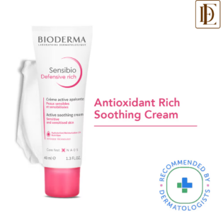 Bioderma Sensibio Defensive Rich Soothing 12hr Moisturizer With Vitamin E - Sensitive Skin (40ml)