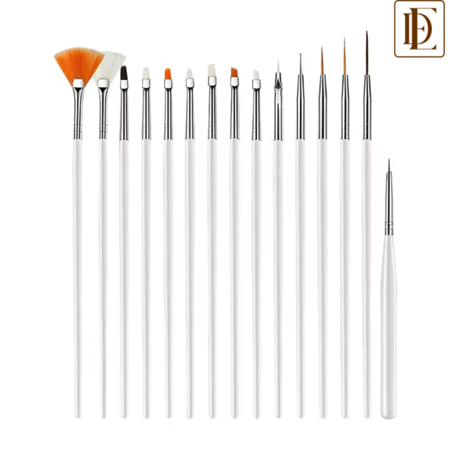 Bronson Professional Nail Art Kit Brush Set Acrylic Uv Polish Brushes Tool Kit (15Pcs)
