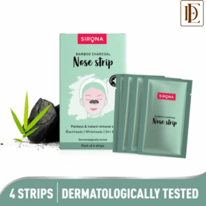 Sirona Natural Bamboo Charcoal Nose Strips For Women, Removes Blackheads,Whiteheads & Pore Cleanser (4 Pcs)