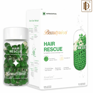 Beautywise Hair Rescue Biotin & Keratin Hair Aminos Vitamins, DHT Blocker for Hairfall Capsules (60 Capsules)