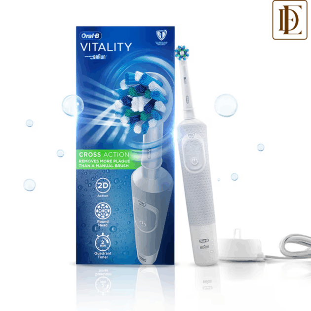 Oral-B Vitality 100 Cross Action Electric Rechargeable Toothbrush (White)