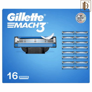 Gillette Mach 3 Shaving Blades for men (Pack Of 16 Cartridges)