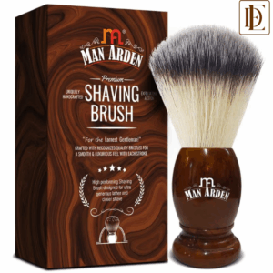 Man Arden Vintage Finish Premium Shaving Brush With Ultra Soft & Absorbent Bristles Long Handle (100gm)