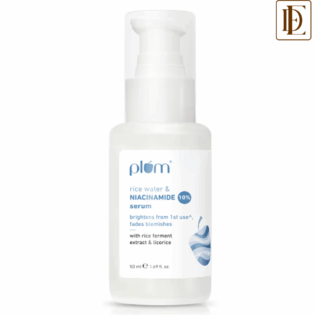 Plum 10% Niacinamide Brightening Face Serum With Rice Water, Fades Acne Marks, For Oily To Dry Skin