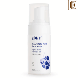 Plum 1% Salicylic Acid Foaming Face Wash - Fights Active Acne & Controls Oil For Smooth Skin (110ml)