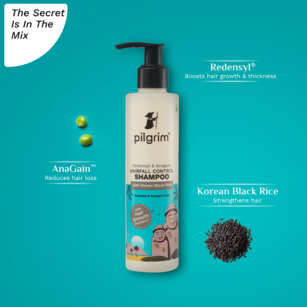 Pilgrim Redensyl & Anagain Hairfall Control Shampoo (200ml) - Image 2