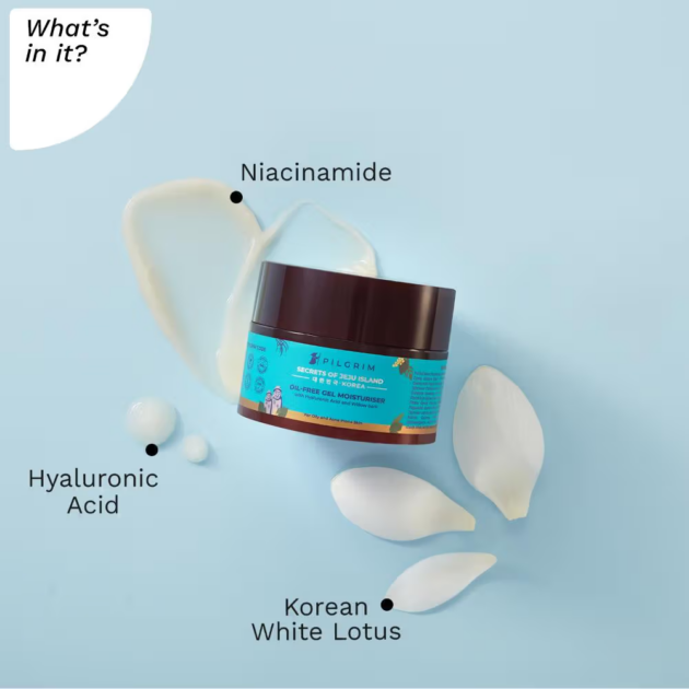 Pilgrim Oil-Free Gel Moisturiser with Hyaluronic Acid for Acne (50g) - Image 2