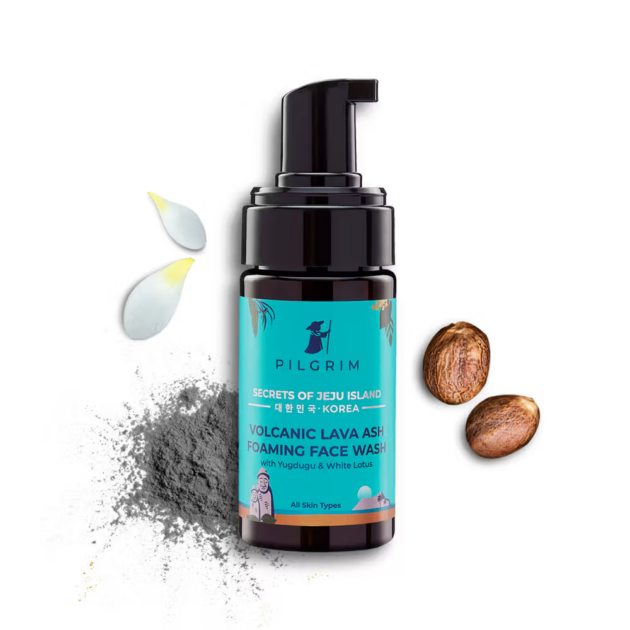 Pilgrim Jeju Volcanic Lava Foaming Face Wash with Yugudu & White Lotus (All Skin Types) (120ml) - Image 2