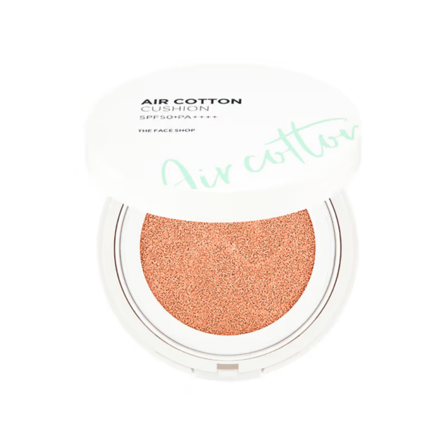 The Face Shop Air Cotton Cushion SPF 50+ PA++++ - 205 Dark Beige (12 g) - Image 2