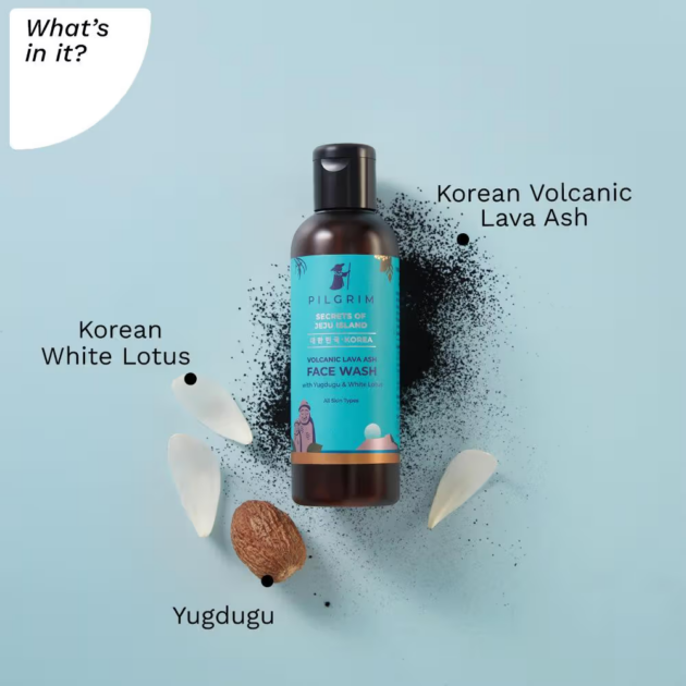 Pilgrim Volcanic Lava Ash Face Wash with Yugdugu & White Lotus (100ml) - Image 2