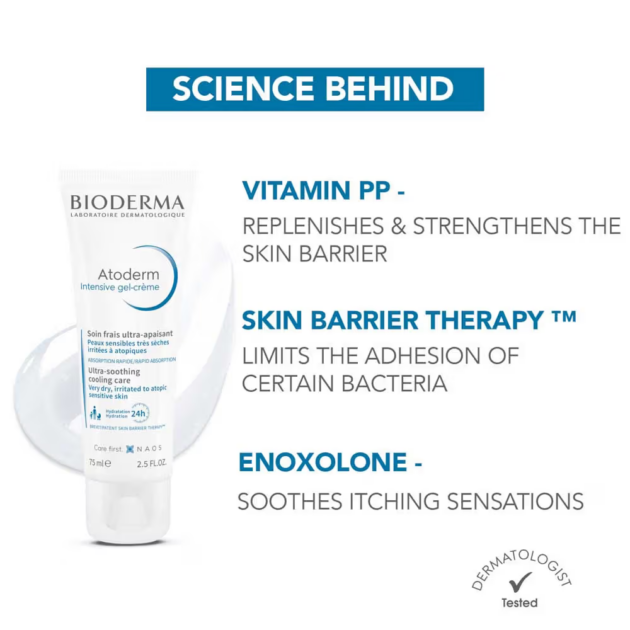 Bioderma Atoderm Intensive Gel Creme Moisturizer - Dry to Very Dry Skin - Image 2