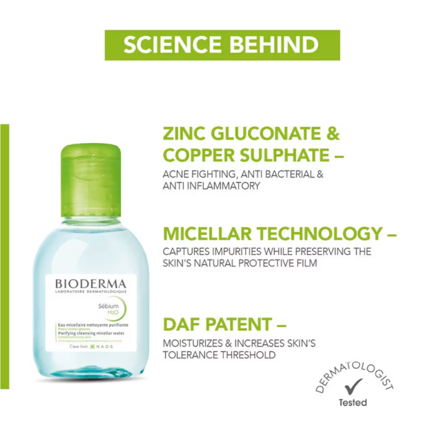 Bioderma Cleansing Water Sebium H2O Purifying Micellar - Image 4
