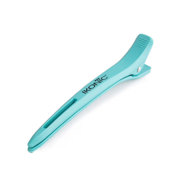 Ikonic Professional Carbon Section Clips - Teal (6 pcs) - Image 2