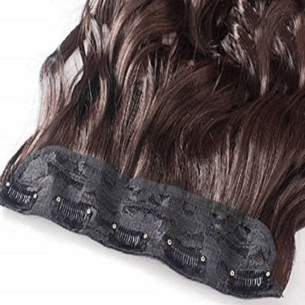 Bronson Professional Hair Extension & Wigs Wavy Curly 24 Inch Clip-In - Gold Brown Highlight No 27B/2 (10 g) - Image 2