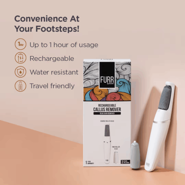 FURR Rechargeable Callus Remover for Feet (124g) - Image 2