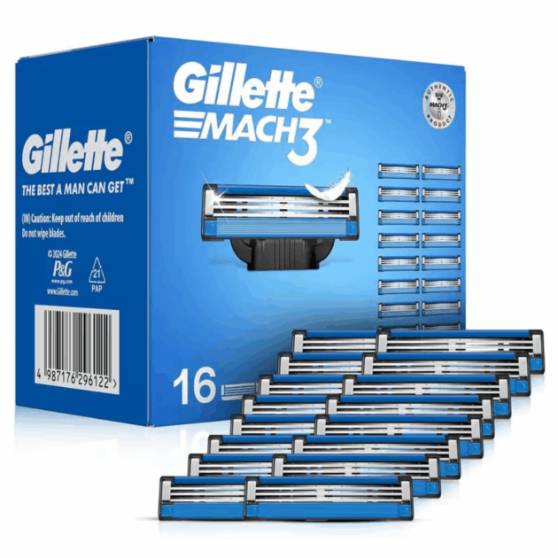 Gillette Mach 3 Shaving Blades for men (Pack Of 16 Cartridges) - Image 2