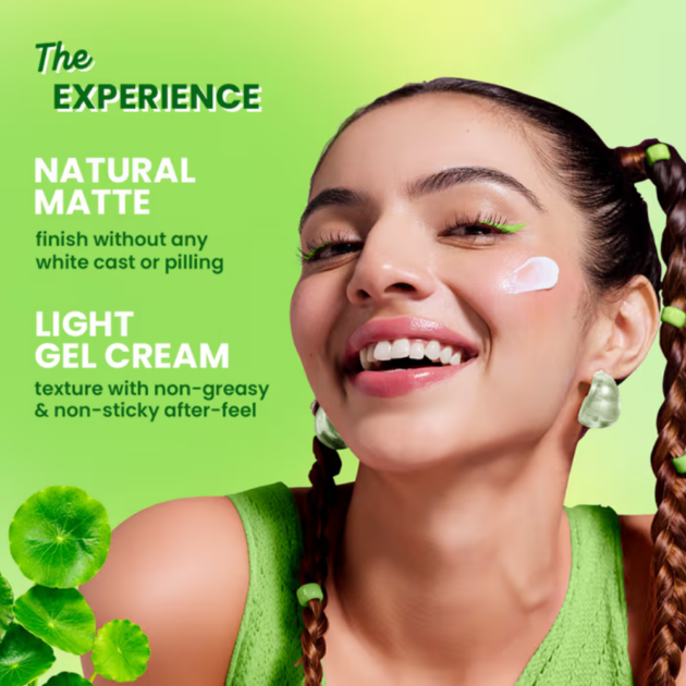 Dot & Key Cica Calming Mattifying Sunscreen Niacinamide SPF 50+ PA++++ For Oily Acne Prone & Sensitive Skin Light Gel Cream - Image 2