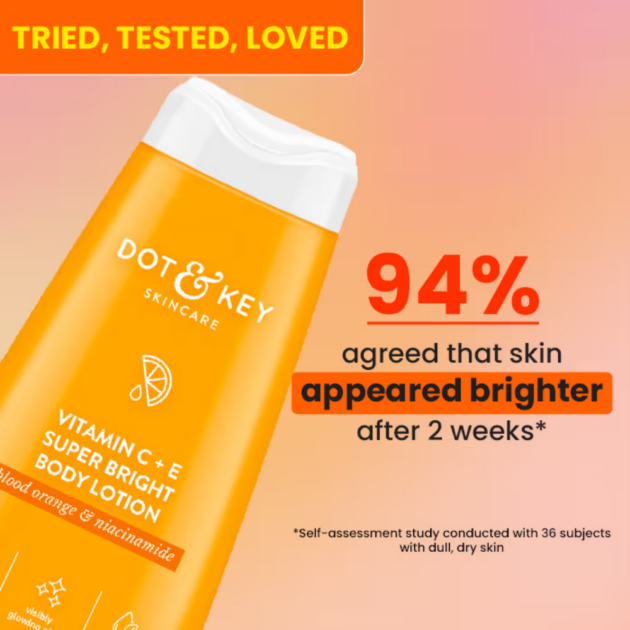 Dot & Key Vitamin C + E Super Bright Glow Body Lotion For Deeply Moisturizes & Dullness Reduction (250ml) - Image 3