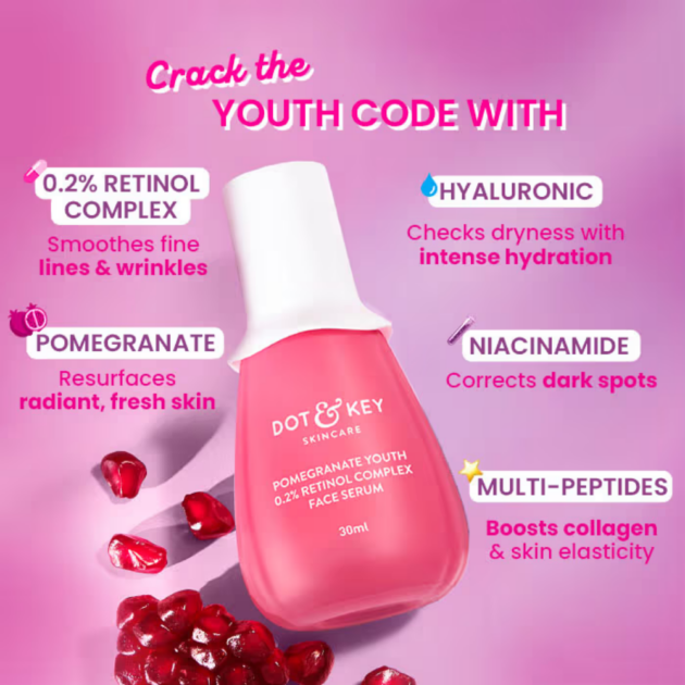 Dot & Key 0.2% Retinol Complex Face Serum With Niacinamide & Multi-Peptides - Beginner-Friendly (30ml) - Image 3