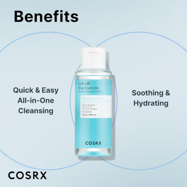 COSRX Low pH Niacinamide Micellar Cleansing Water (100ml) - Image 3