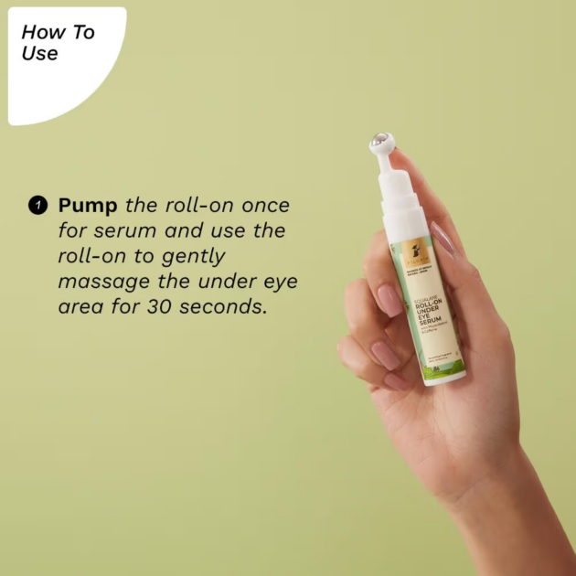 Pilgrim Squalane Roll-On Under Eye Eream Serum with Phyto-Retinol & Caffeine (15ml) - Image 3