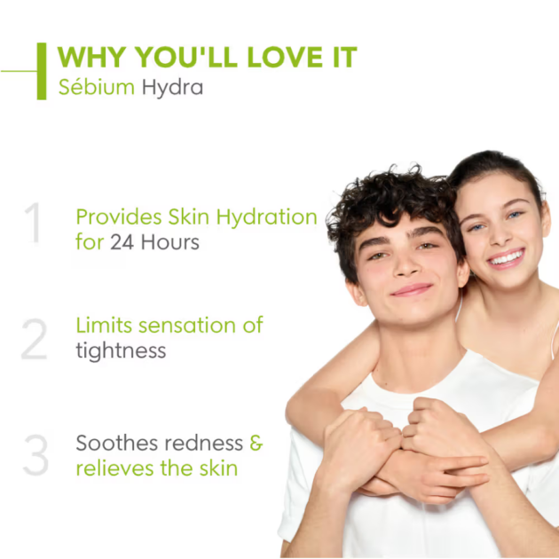 Bioderma Moisturizer Sebium Hydra for Oily, Acne-Prone Skin with Ceramides for 24H Hydration (40ml) - Image 4
