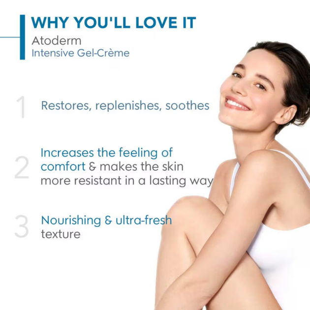 Bioderma Atoderm Intensive Gel Creme Moisturizer - Dry to Very Dry Skin - Image 3