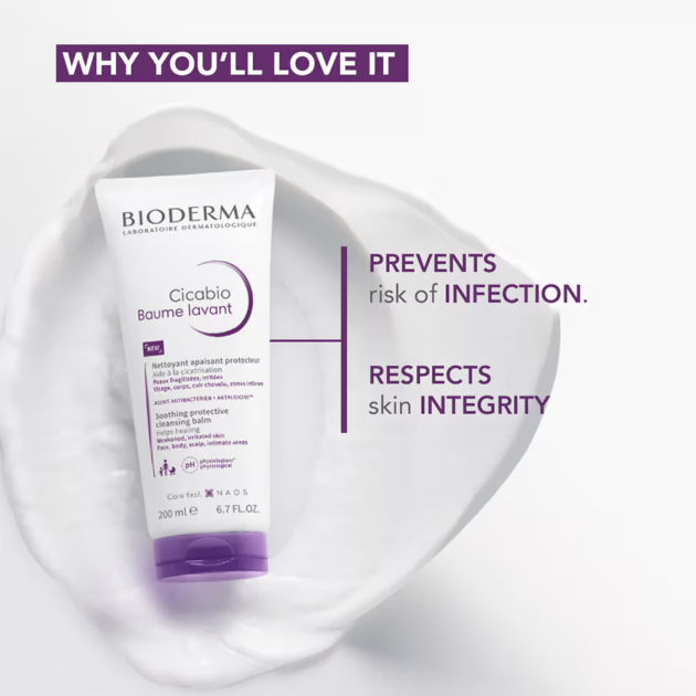 Bioderma Cicabio Baume Lavant Face Wash For Weakened And Irritated Skin (200ml) - Image 3