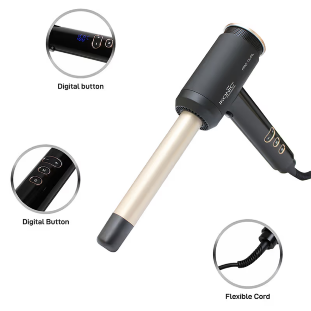 Ikonic Professional Pro Curler - Black (1 pc) - Image 3