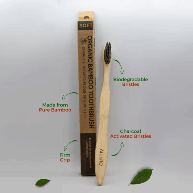 Allure Bamboo Toothbrush Charcoal - OT 01 (100 g) - Image 3