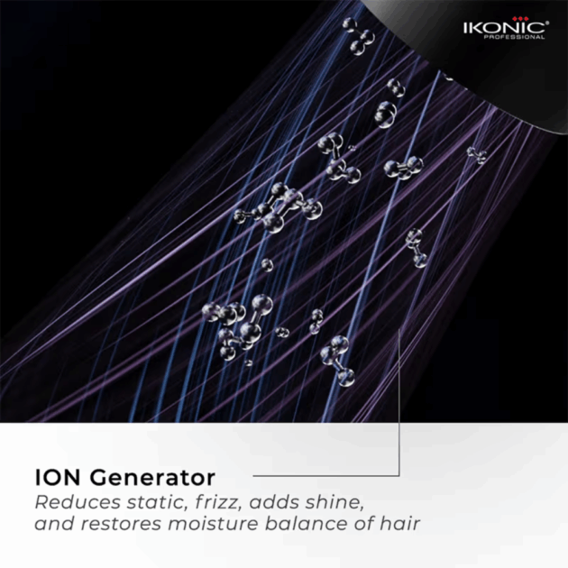 Ikonic Professional Hair Dryer ID 2.0 (Black & Metallic Silver) (1 pc) - Image 3