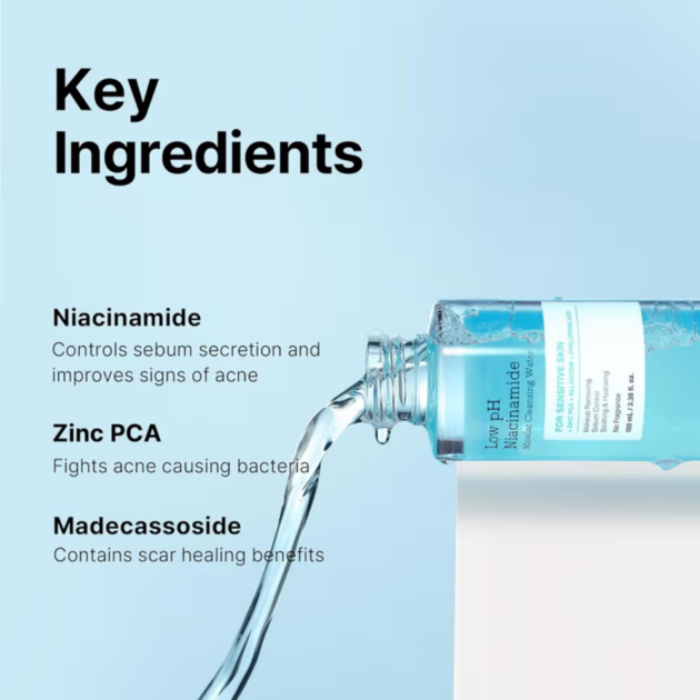 COSRX Low pH Niacinamide Micellar Cleansing Water (100ml) - Image 4