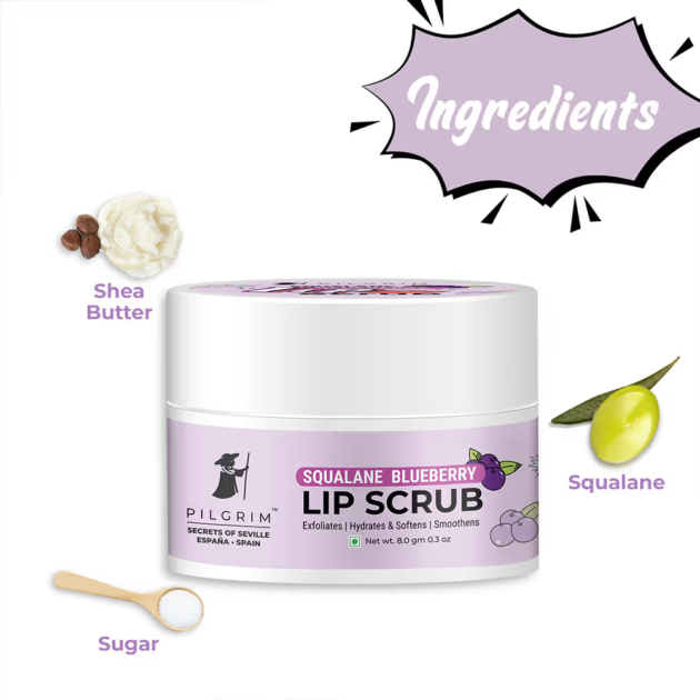 Pilgrim Squalane Blueberry Lip Scrub (8 g) - Image 4