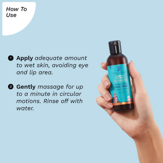 Pilgrim Volcanic Lava Ash Face Wash with Yugdugu & White Lotus (100ml) - Image 4