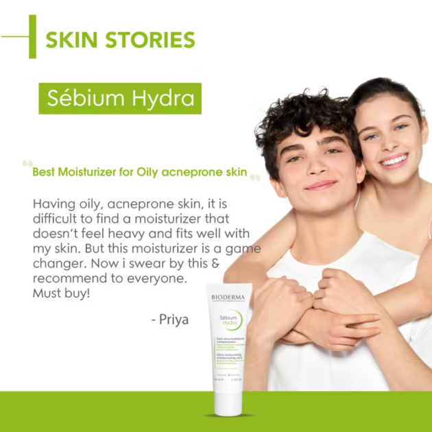 Bioderma Moisturizer Sebium Hydra for Oily, Acne-Prone Skin with Ceramides for 24H Hydration (40ml) - Image 5